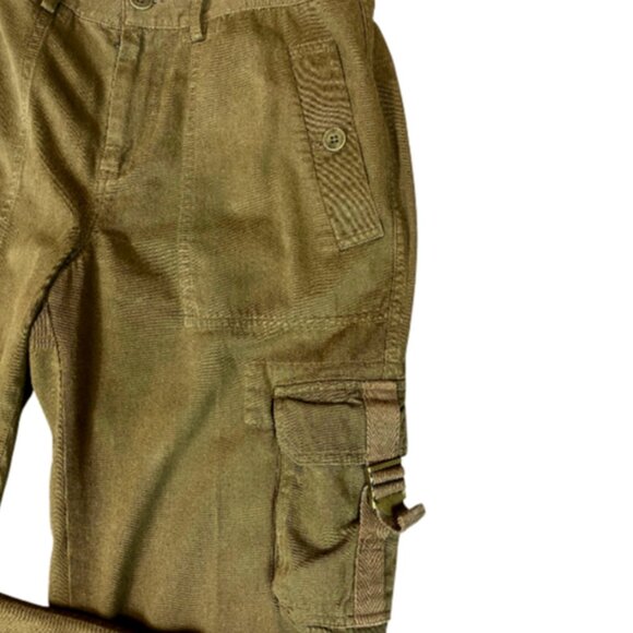 VTG Ralph Lauren Straight Leg Baggy Utility Cargo Pant Sz 4 Military Green #169M - Picture 6 of 9